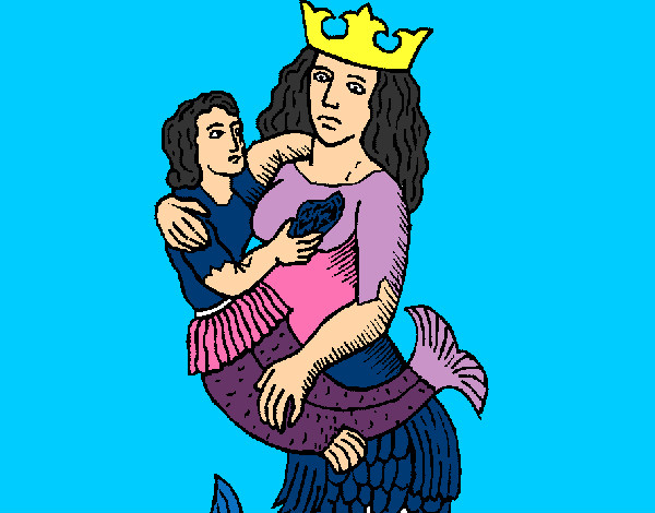 Dibujo Madre sirena pintado por da12306