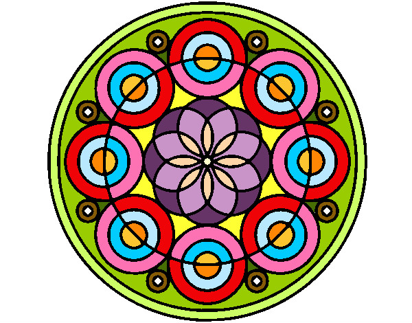 Dibujo Mandala 35 pintado por Leilon