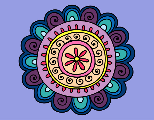 Dibujo Mandala alegre pintado por silvigambe