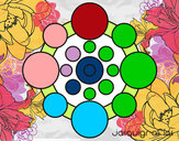 Dibujo Mandala con redondas pintado por Frarners