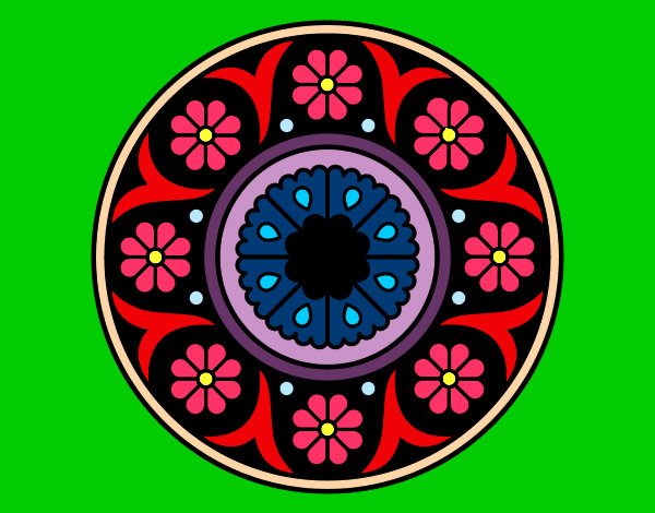Dibujo Mandala flor pintado por silvigambe