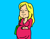 Dibujo Mujer embarazada pintado por perico2013