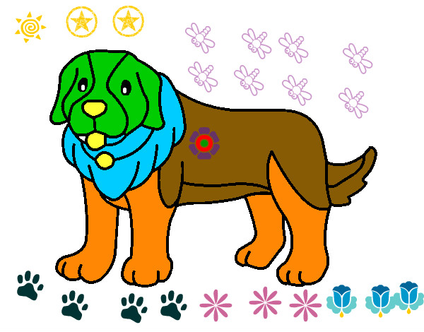 Dibujo Perro pigmento pintado por ametslamba