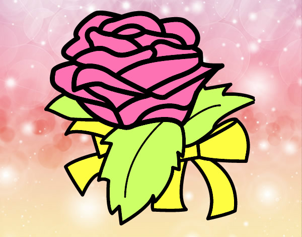 Dibujo Rosa, flor pintado por Saalvador