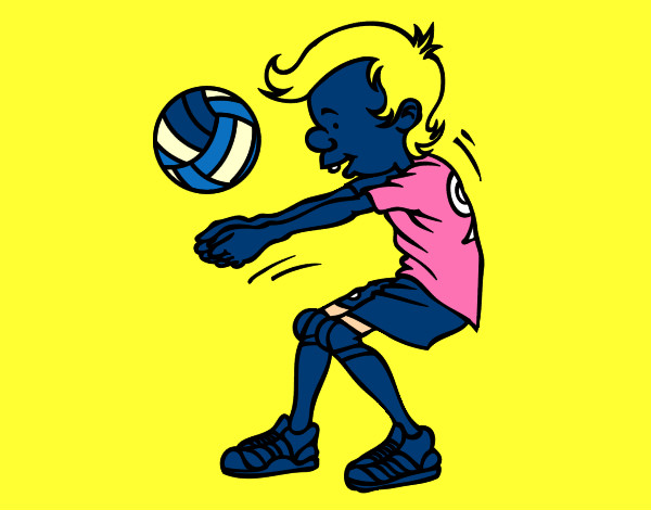 Dibujo Saque de voleibol pintado por pitito