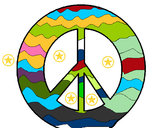 Dibujo Símbolo de la paz pintado por qazw