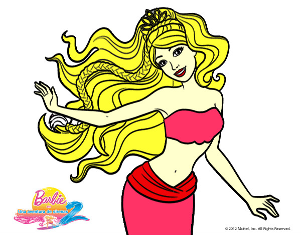 Dibujo Sirena con corona pintado por keyker 