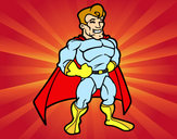 Dibujo Superhéroe musculado pintado por superizan
