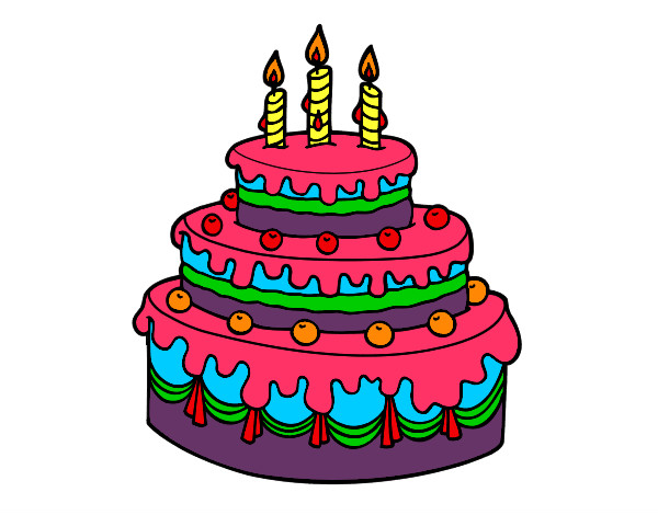 Dibujo Tarta de cumpleaños pintado por keyker 
