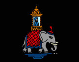 Dibujo Taxi-elefante pintado por amalia