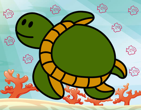 Dibujo Tortuga nadando pintado por matteito
