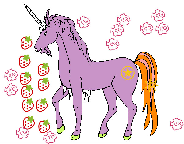 Dibujo Unicornio II pintado por ADSS