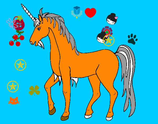 Dibujo Unicornio II pintado por airelav