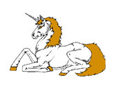 Dibujo Unicornio sentado pintado por oded
