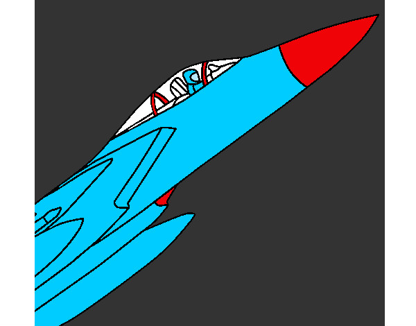 Dibujo Avión de caza pintado por superizan