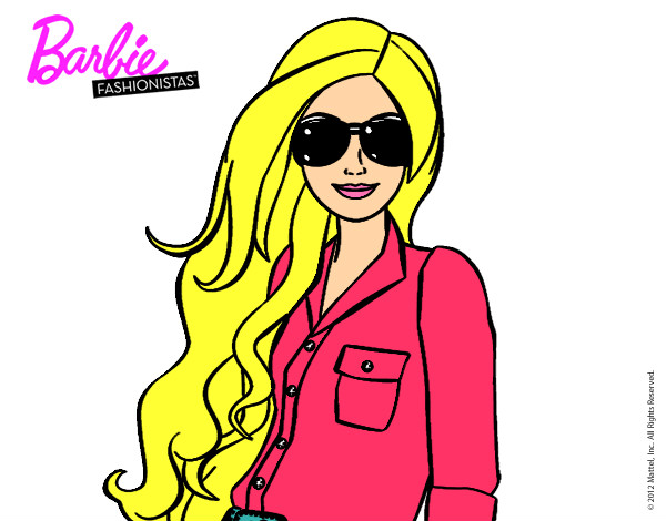 Dibujo Barbie con gafas de sol pintado por lola2222