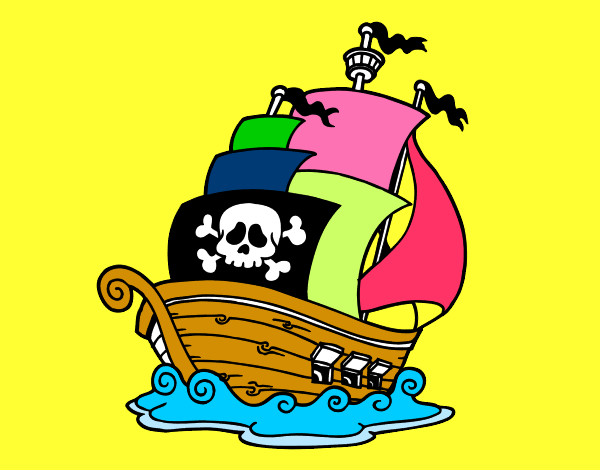 Dibujo Barco de piratas pintado por juamartin