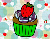 Dibujo Bombón de fresa pintado por Camila_DC