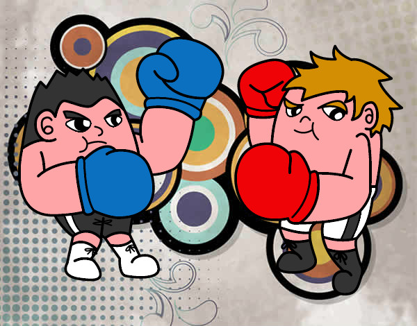 Dibujo Combate de boxeo pintado por mawi