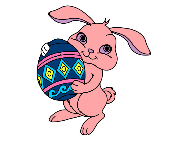 Dibujo Conejo con huevo de pascua pintado por frayner3