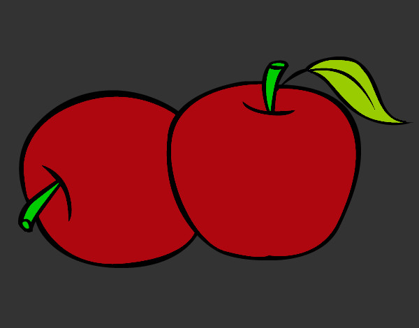 Dibujo Dos manzanas pintado por samithalov