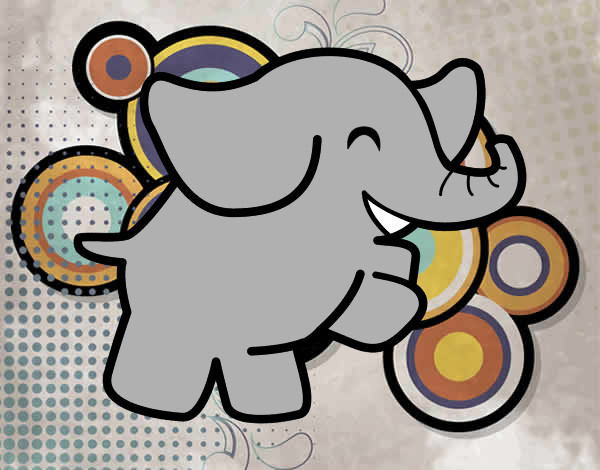Dibujo Elefante bailarín pintado por bianca_123