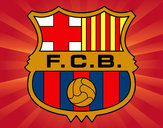 Dibujo Escudo del F.C. Barcelona pintado por agogo