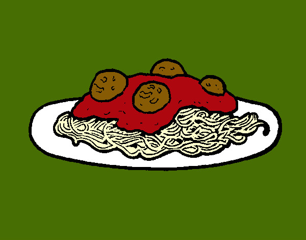 Dibujo Espaguetis con carne pintado por mrsmalfoy
