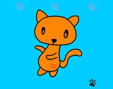 Dibujo Gato garabato pintado por kittens 