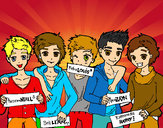 Dibujo Los chicos de One Direction pintado por eugenita