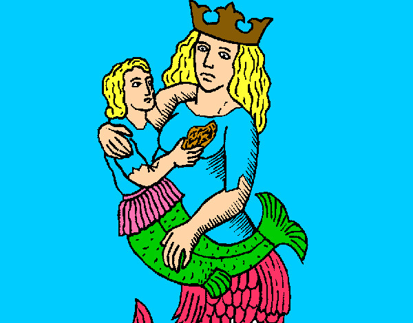 Dibujo Madre sirena pintado por fvnerea