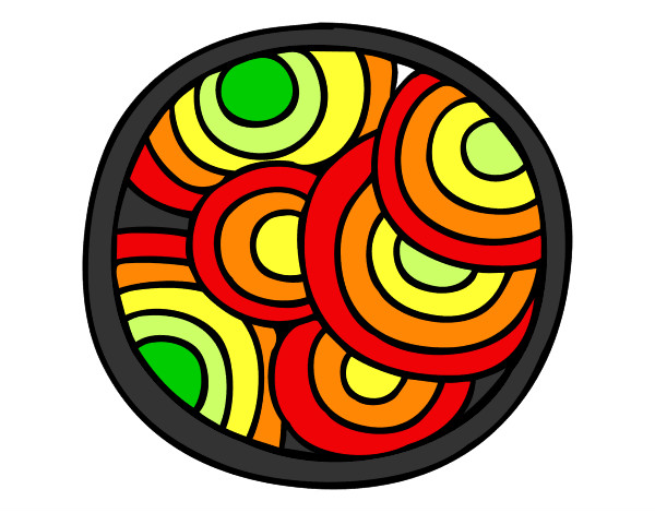 Dibujo Mandala circular pintado por CARLYGUAY