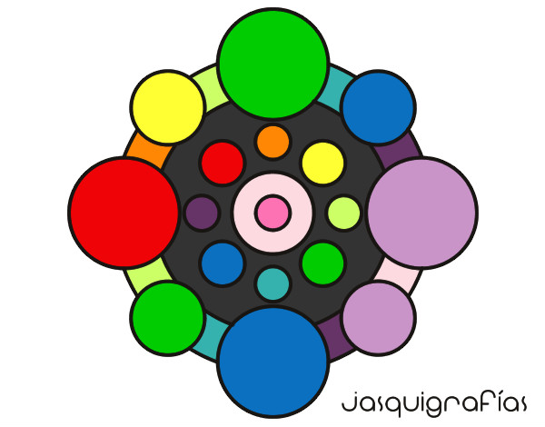Dibujo Mandala con redondas pintado por CARLYGUAY