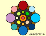 Dibujo Mandala con redondas pintado por michinita