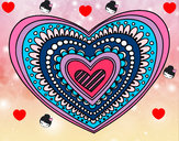 Dibujo Mandala corazón pintado por ashmi
