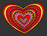Dibujo Mandala corazón pintado por michinita