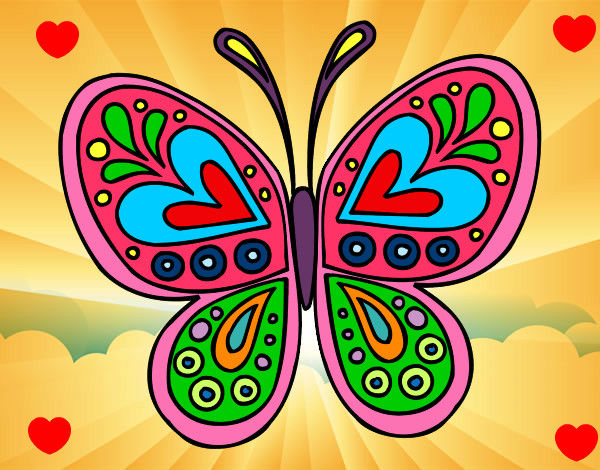 Dibujo Mandala mariposa pintado por Romi22