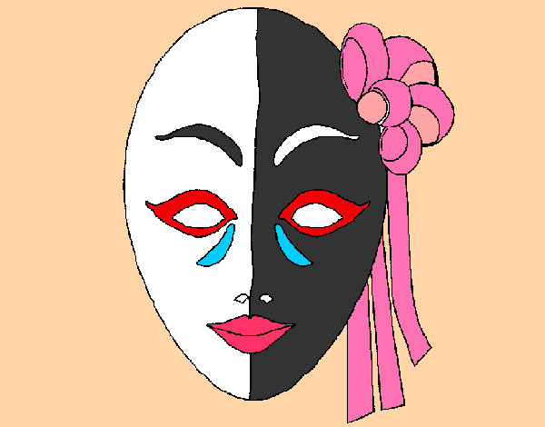 Dibujo Máscara italiana pintado por sofiaaaaaa
