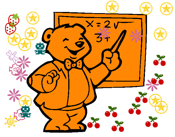 Dibujo Profesor oso pintado por pereira
