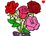 Dibujo Ramo de rosas pintado por CARLYGUAY