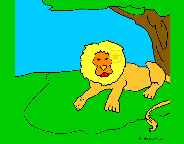 Dibujo Rey león pintado por jogeleon