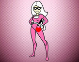 Dibujo Superheroina pintado por Pabloluis