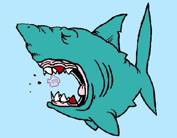 Dibujo Tiburón 1 pintado por marcbf