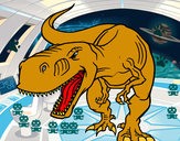 Dibujo Tiranosaurio Rex enfadado pintado por thundder