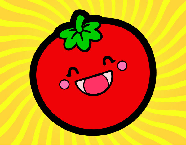 Dibujo Tomate sonriente pintado por SUNSHINE