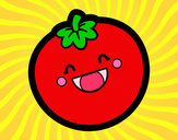 Dibujo Tomate sonriente pintado por SUNSHINE