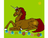 Dibujo Unicornio sentado pintado por rubi123