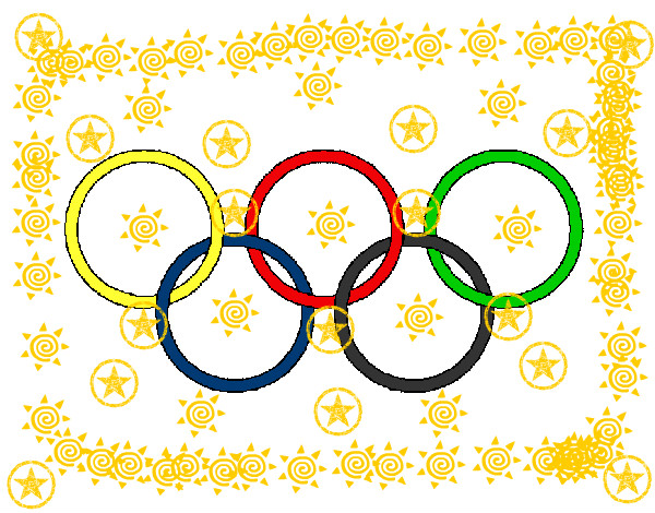 Dibujo Anillas de los juegos olimpícos pintado por nahiarandr