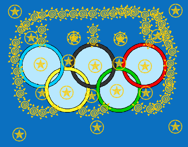 Dibujo Anillas de los juegos olimpícos pintado por nahiarandr