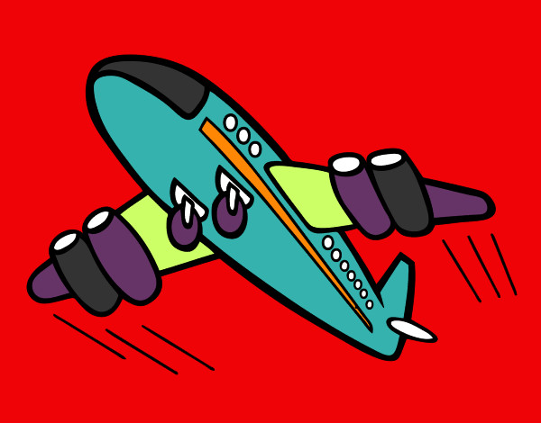 Dibujo Avión rápido pintado por niceddy